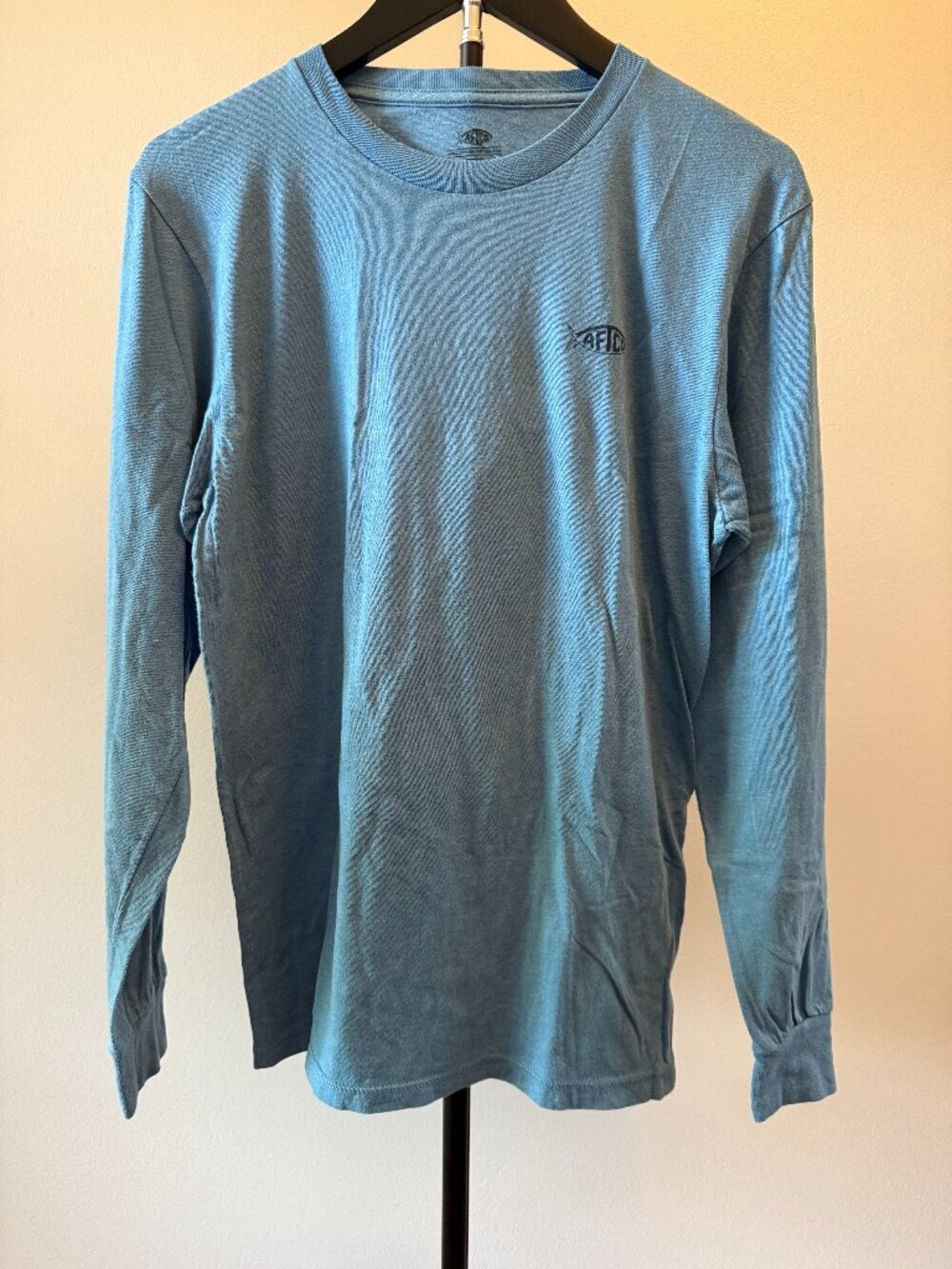 AFTCO Long Sleeve American Flag Tee Blue Men's Small